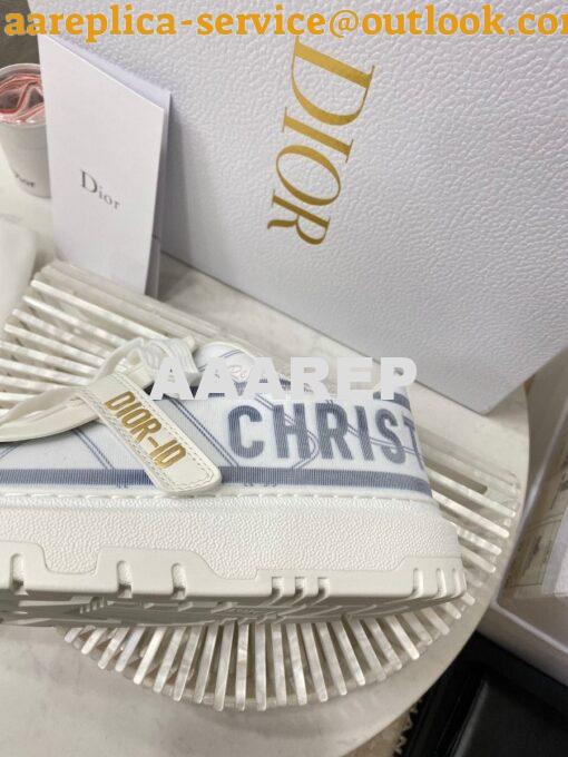 Replica DiorID Sneaker White and French Blue Technical Fabric KCK309 7