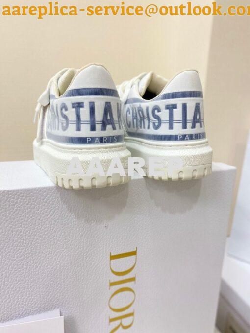Replica DiorID Sneaker White and French Blue Technical Fabric KCK309 8
