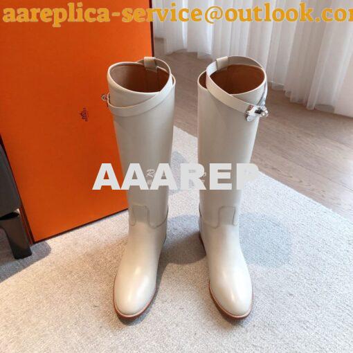 Replica Hermes Jumping Boot in Box calfskin H042138Z White 3