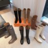 Replica Hermes Hurricane Boots Thigh-high boot in stretch suede goatsk 11