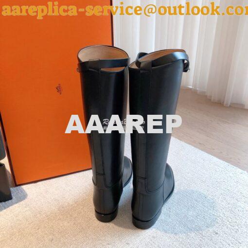 Replica Hermes Jumping Boot in Box calfskin H042138Z Black 5