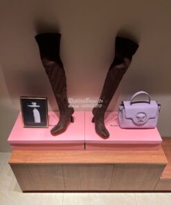 Replica Hermes Hurricane Boots Thigh-high boot in stretch suede goatsk 2