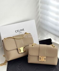 Replica Celine Teen Victoire Bag In Supple Calfskin 116593 Brown Sepia