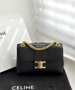 Replica Celine Teen Victoire Bag In Supple Calfskin 116593 Black 2