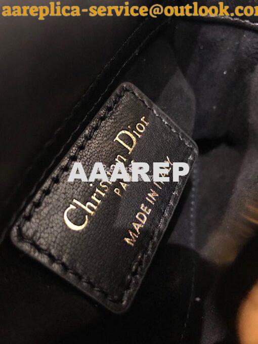 Replica Micro Lady Dior Bag Black Cannage Lambskin S0856 10
