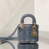 Replica Dior Micro Saddle Bag Rose Des Vents Goatskin S5662 11
