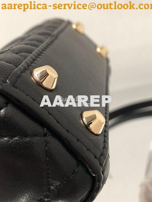 Replica Micro Lady Dior Bag Black Cannage Lambskin S0856 11