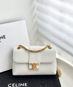 Replica Celine Teen Victoire Bag In Supple Calfskin 116593 White 2