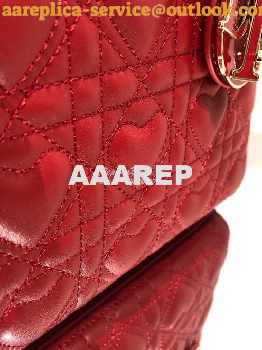 Replica Lady Dior Dioramour My ABCdior Bag Red Cannage Lambskin with H 2