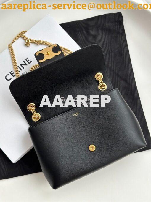 Replica Celine Medium Victoire Bag In Supple Calfskin 115853 Black 6