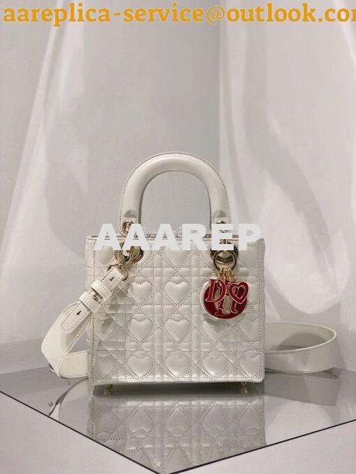 Replica Lady Dior Dioramour My ABCdior Bag Latte Cannage Lambskin with