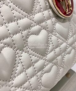 Replica Lady Dior Dioramour My ABCdior Bag Latte Cannage Lambskin with 2