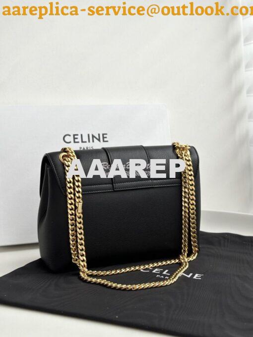 Replica Celine Medium Victoire Bag In Supple Calfskin 115853 Black 13