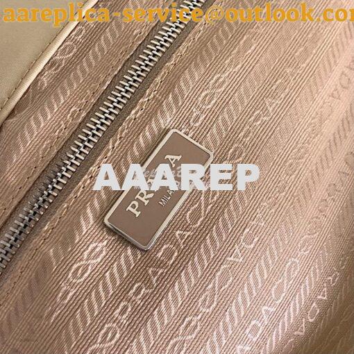 Replica Prada Re-nylon And Saffiano Leather Tote Bag 1BG107 Beige 8