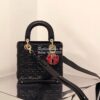 Replica Lady Dior Mini Dioramour Bag Red Cannage Lambskin with Heart M 11