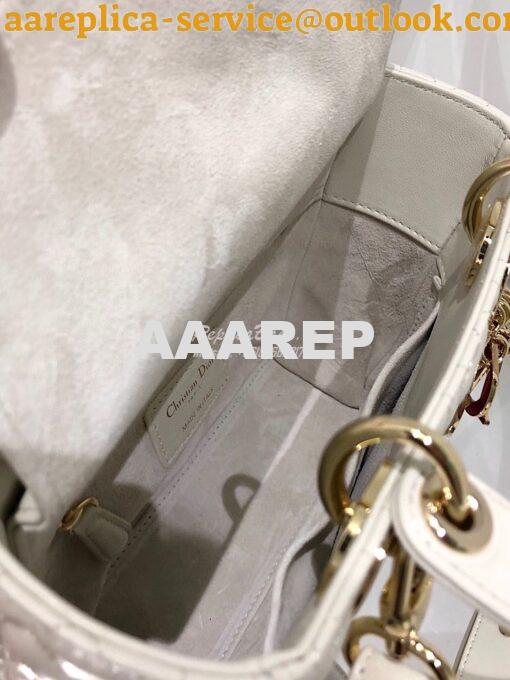 Replica Lady Dior Dioramour My ABCdior Bag Latte Cannage Lambskin with 9