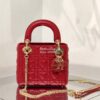 Replica Lady Dior Mini Dioramour Bag Latte Cannage Lambskin with Heart 11