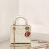 Replica Lady Dior Mini Dioramour Bag Red Cannage Lambskin with Heart M 10