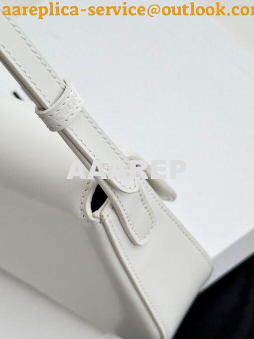 Replica Celine Medium Lola Bag In Shiny Calfskin 115533 White 12
