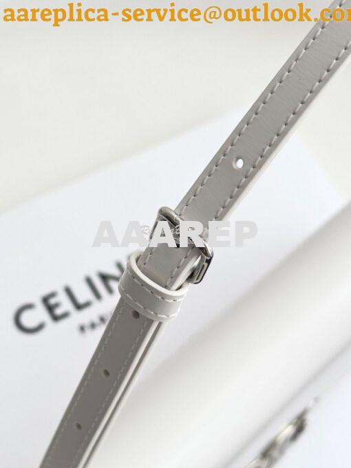 Replica Celine Medium Lola Bag In Shiny Calfskin 115533 White 13