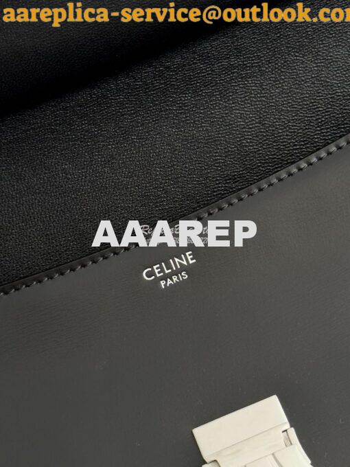 Replica Celine Medium Lola Bag In Shiny Calfskin 115533 Black 6