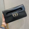 Replica Dior Medium DiorDouble Bag Black Calfskin M8641