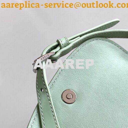 Replica Prada Cleo Brushed Leather Mini Bag 1BH188 Aqua 7
