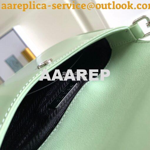 Replica Prada Cleo Brushed Leather Mini Bag 1BH188 Aqua 8