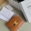 Replica CELINE SMALL WALLET TRIOMPHE IN TEXTILE AND CALFSKIN NATURAL / 11