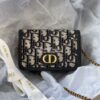 Replica Dior Lizard Leather Mini Lady Dior Bag with Crystals in Pink 10