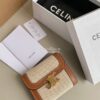 Replica CELINE CARD HOLDER WITH FLAP TRIOMPHE IN SHINY CALFSKIN BLACK 11