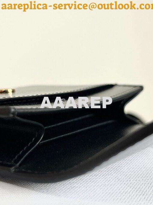 Replica CELINE CARD HOLDER WITH FLAP TRIOMPHE IN SHINY CALFSKIN BLACK 6