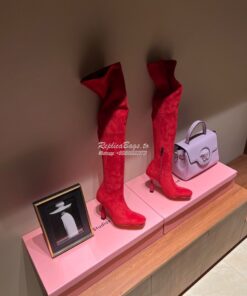Replica Hermes Hurricane Boots Thigh-high boot in stretch suede goatsk