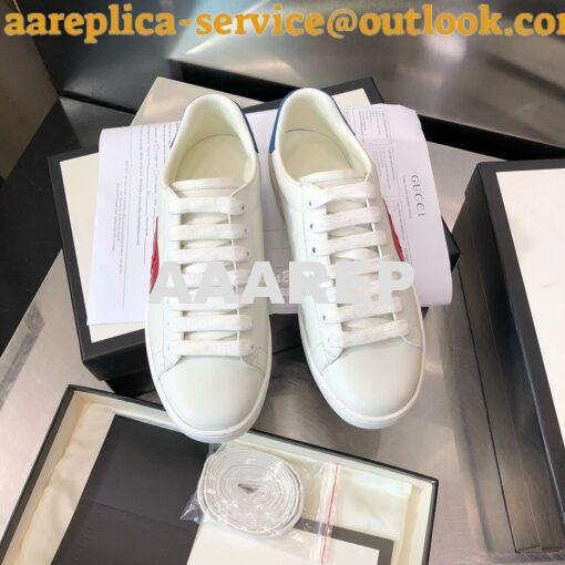 Replica Gucci Men Women's Ace Sneaker with Interlocking G 625783 White 3