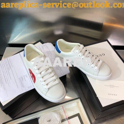 Replica Gucci Men Women's Ace Sneaker with Interlocking G 625783 White 4