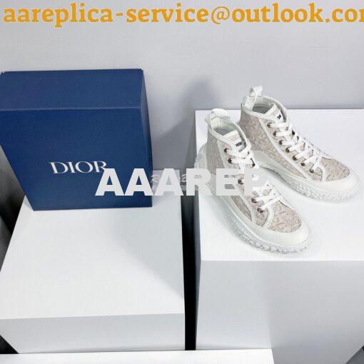 Replica Dior B28 Men/Women High-Top Sneaker Off-White Oblique Jacquard 2