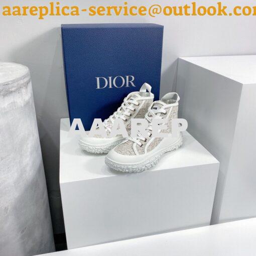 Replica Dior B28 Men/Women High-Top Sneaker Off-White Oblique Jacquard 3
