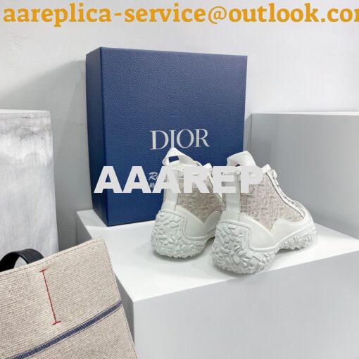 Replica Dior B28 Men/Women High-Top Sneaker Off-White Oblique Jacquard 5