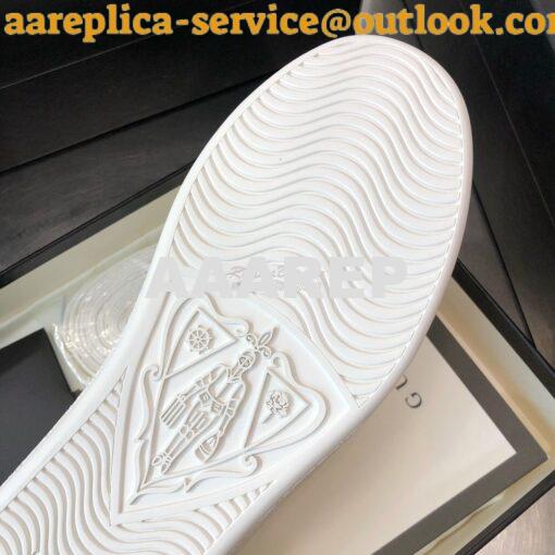 Replica Gucci Men Women's Ace Sneaker with Interlocking G 625783 White 8