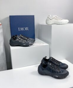 Replica Dior B28 Men/Women Low-Top Sneaker Black Dior Oblique Jacquard