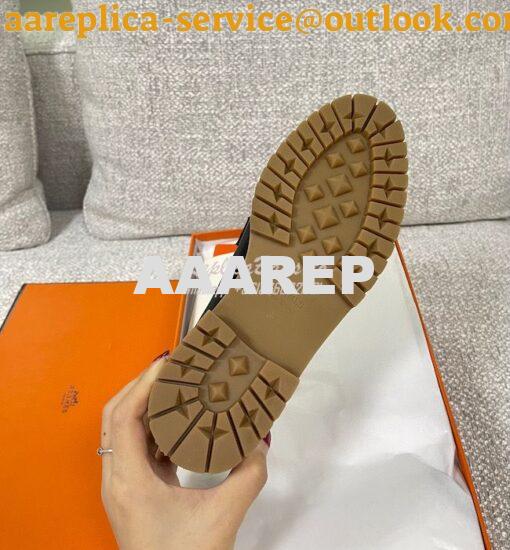 Replica Hermes Faubourg loafer in Black Calfskin H222252Z 8