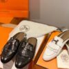 Replica Hermes Rivoli Mule in Goatskin H181067Z Beige Doré 10