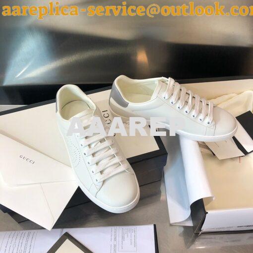 Replica Gucci Men Women's Ace Sneaker with Interlocking G 598527 White 3