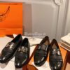 Replica Hermes Royal Loafer in Goatskin H192203Z Noir w Yellow Goatski 9 Replica Hermes Royal Loafer in Goatskin H192203Z Noir w Yellow Goatski 9