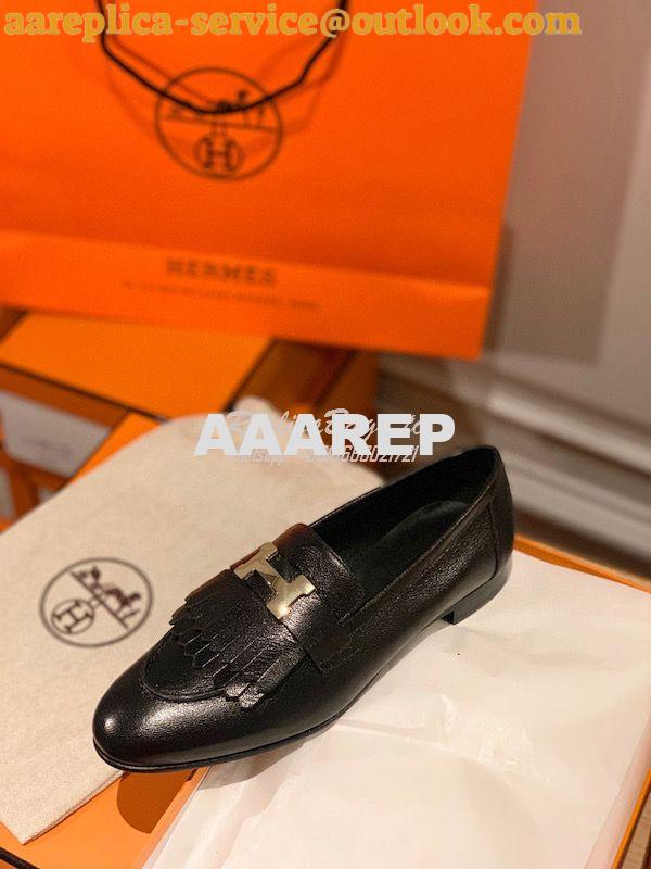 Replica Hermes Royal Loafer in Goatskin H192203Z Noir 7 Replica Hermes Royal Loafer in Goatskin H192203Z Noir 7