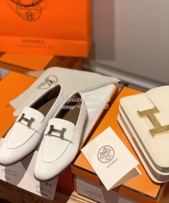Replica Hermes Paris Loafer in Calfskin H211288Z Blanc 2
