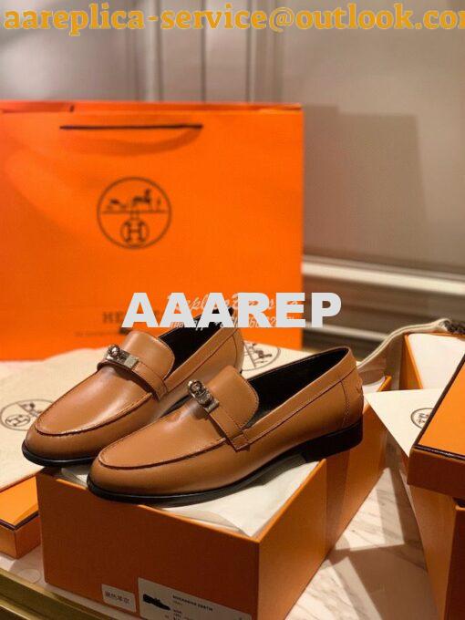 Replica Hermes Destin Loafer in calfskin with Blake stitched sole H212 2