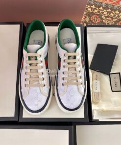 Replica Men Women's Gucci Tennis 1977 Sneaker 606110 White Mini GG Jac