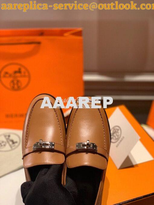 Replica Hermes Destin Loafer in calfskin with Blake stitched sole H212 4
