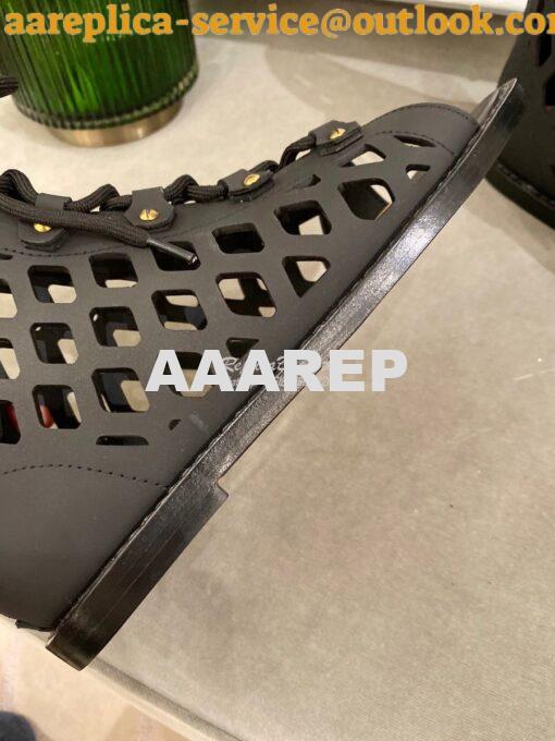 Replica Dior D-Trap Sandals Black Matte Calfskin KCQ489 9